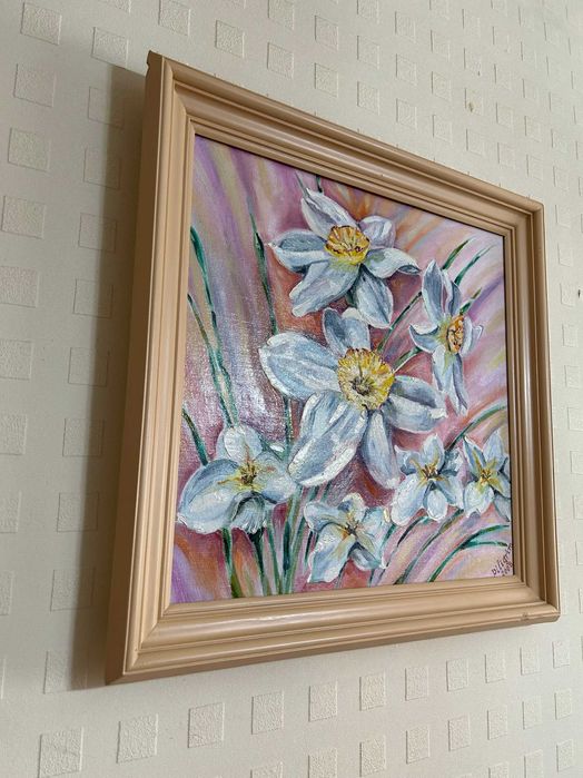 Картина "НАРЦИССЫ". Масло.