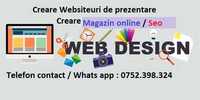 Creare siteuri web , Creare site de prezentare , magazin online -  Seo