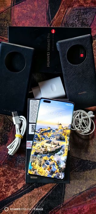 HUAWEI MATE 40 PRO 5G-Перфектен!Пълен комплект+активен флипт
