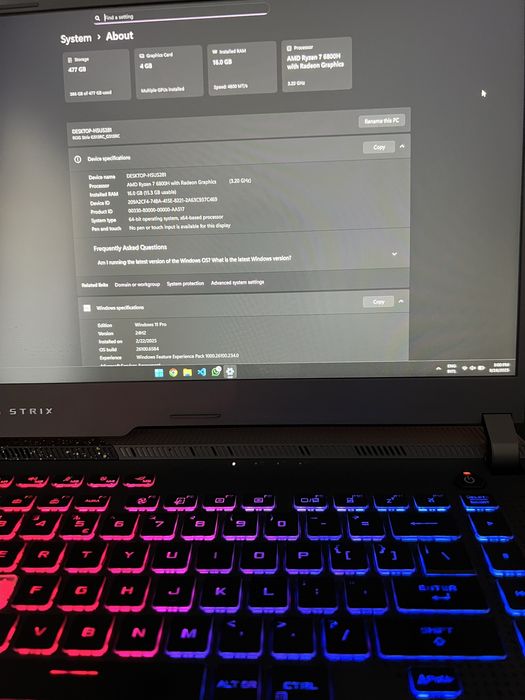 Laptop Asus Rog Strix G15 DDR5