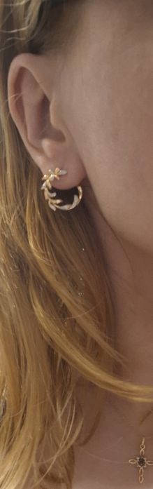 Cercei aur 14k diamante