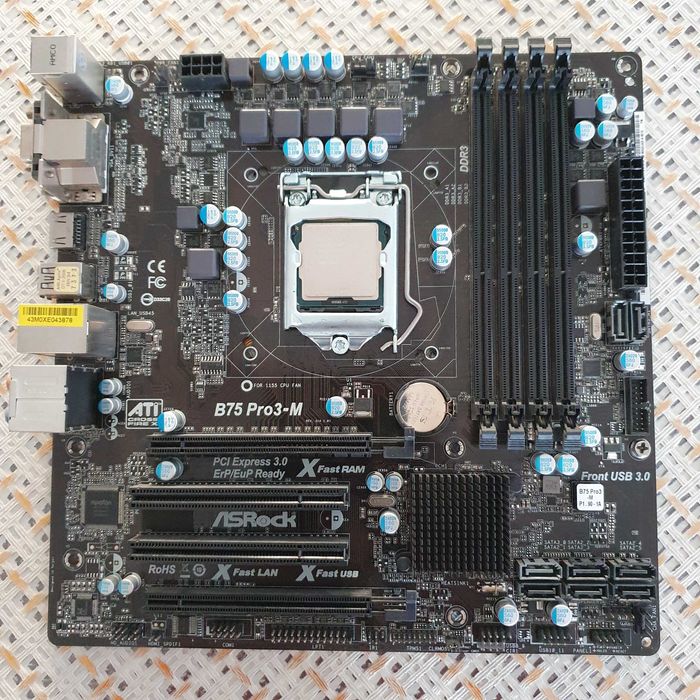 Материнская плата B75 Pro3-M, процессор I7-3770, опер. память-32 Gb