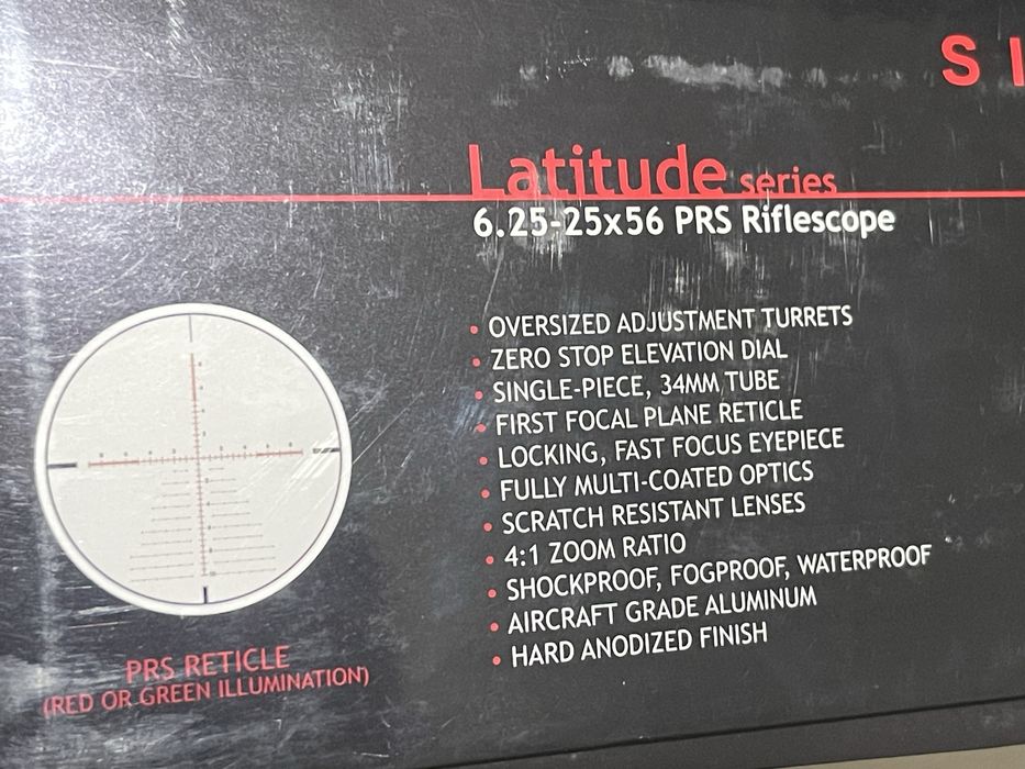 Оптика Sightmark latitude 6.25-25x56mm PRS Reticle