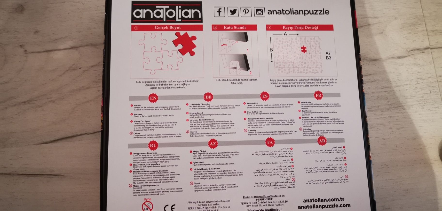 Пъзел с пейзаж Anatolian 500 части