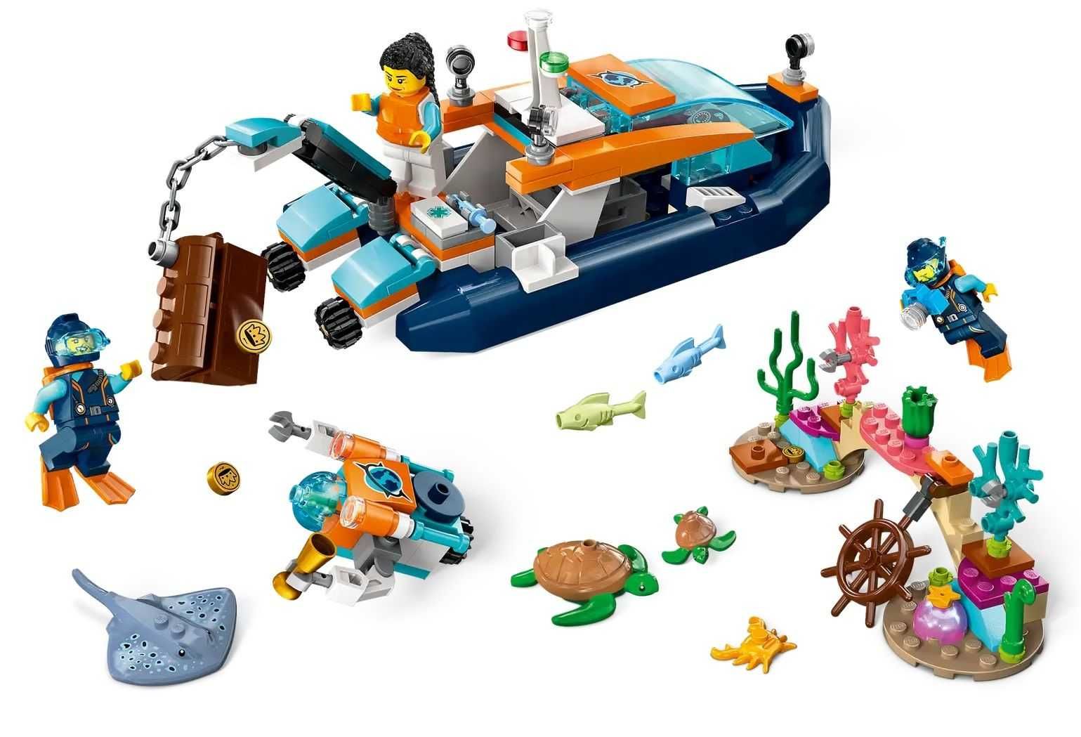 НОВО LEGO City 60377 - Изследователска лодка за гмуркане