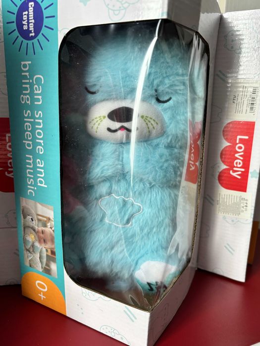 Jucarie de Plus Stitch, Vidra 30cm, cu Muzica si Imitatie Respiratie