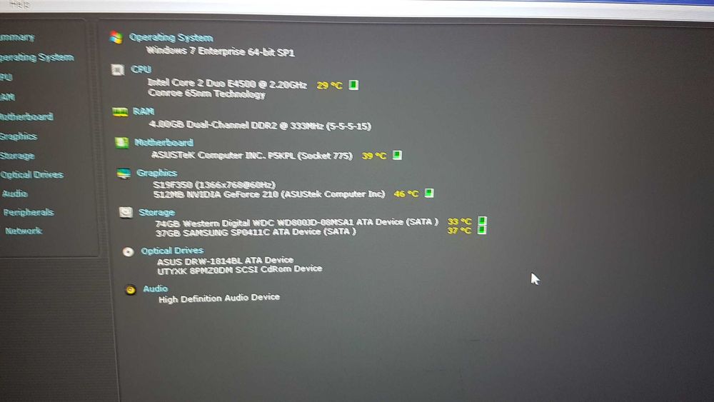 unitate pc +monitor led slim samsung