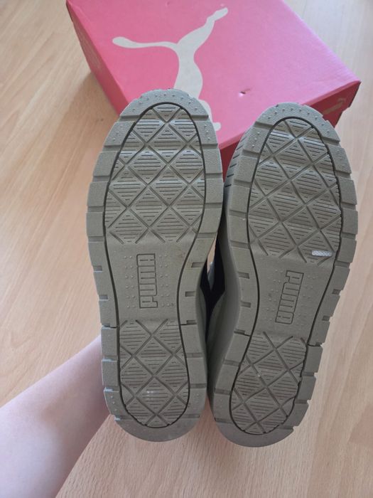 Puma Flatform piele intoarsa bej crem nr 40