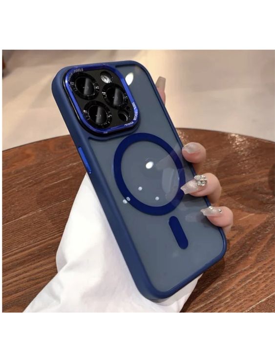 Iphone 13/14/15/16/17 PRO MAX PLUS AIR Husa Magsafe Spate Fumuriu Came