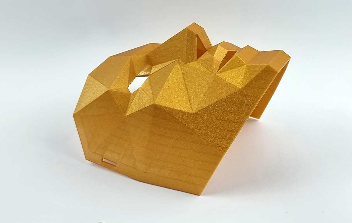 Златна маска в ниски полигони - 3D print