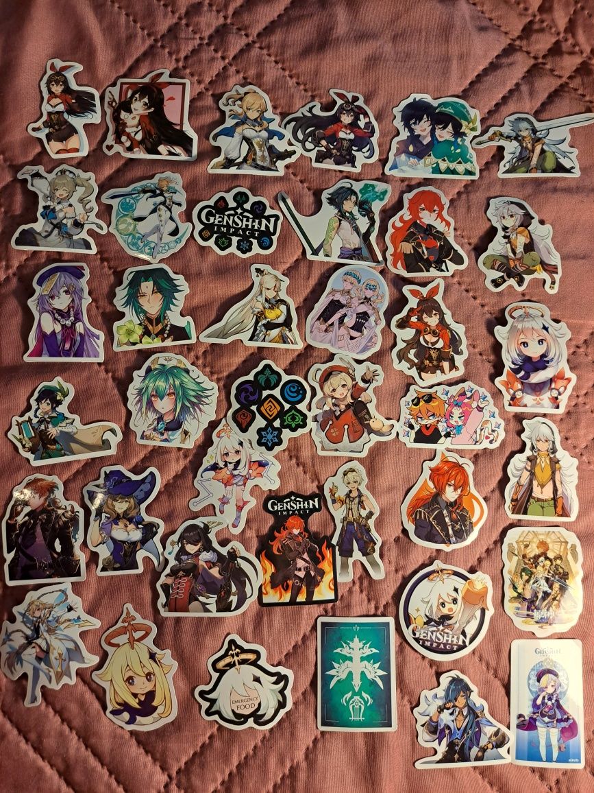 Стикери-аниме,attack on titan,one piece,haikyuu,Jujutsu Kaisen,genshin