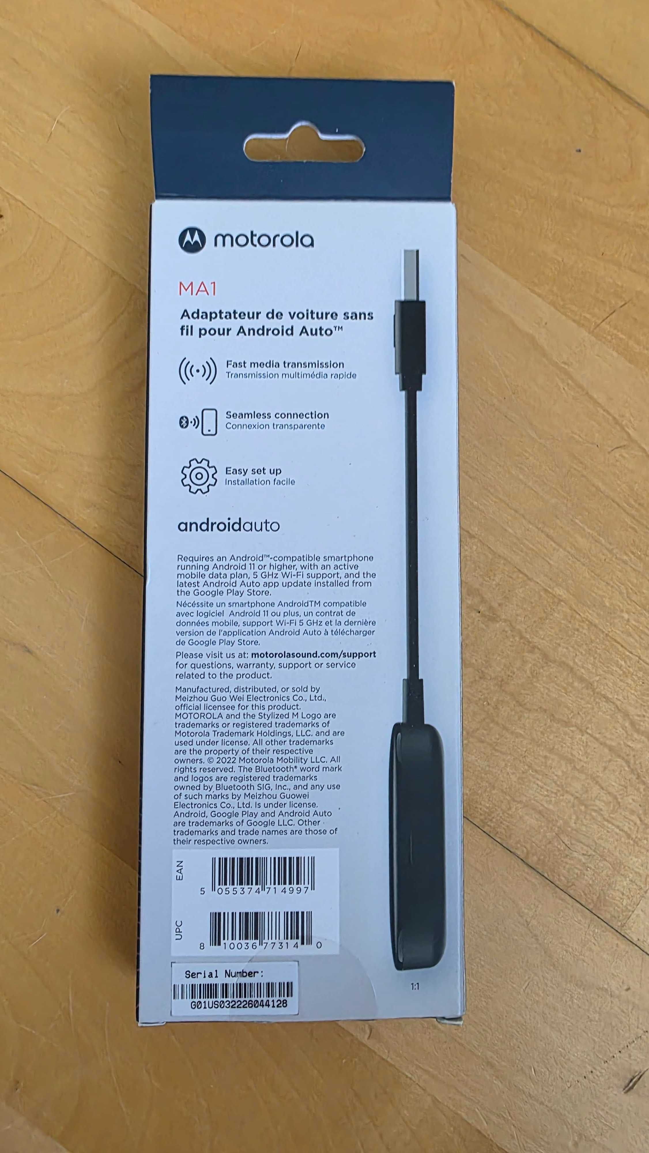 Motorola MA1 Android Auto Wireless. Perfect