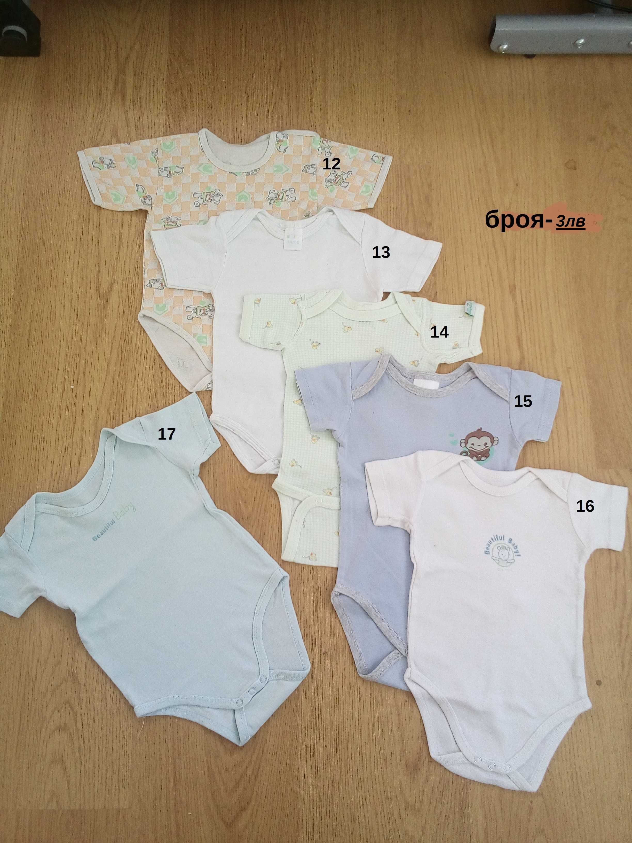 Бебешки дрешки дрехи бодита от 6-9 месеца