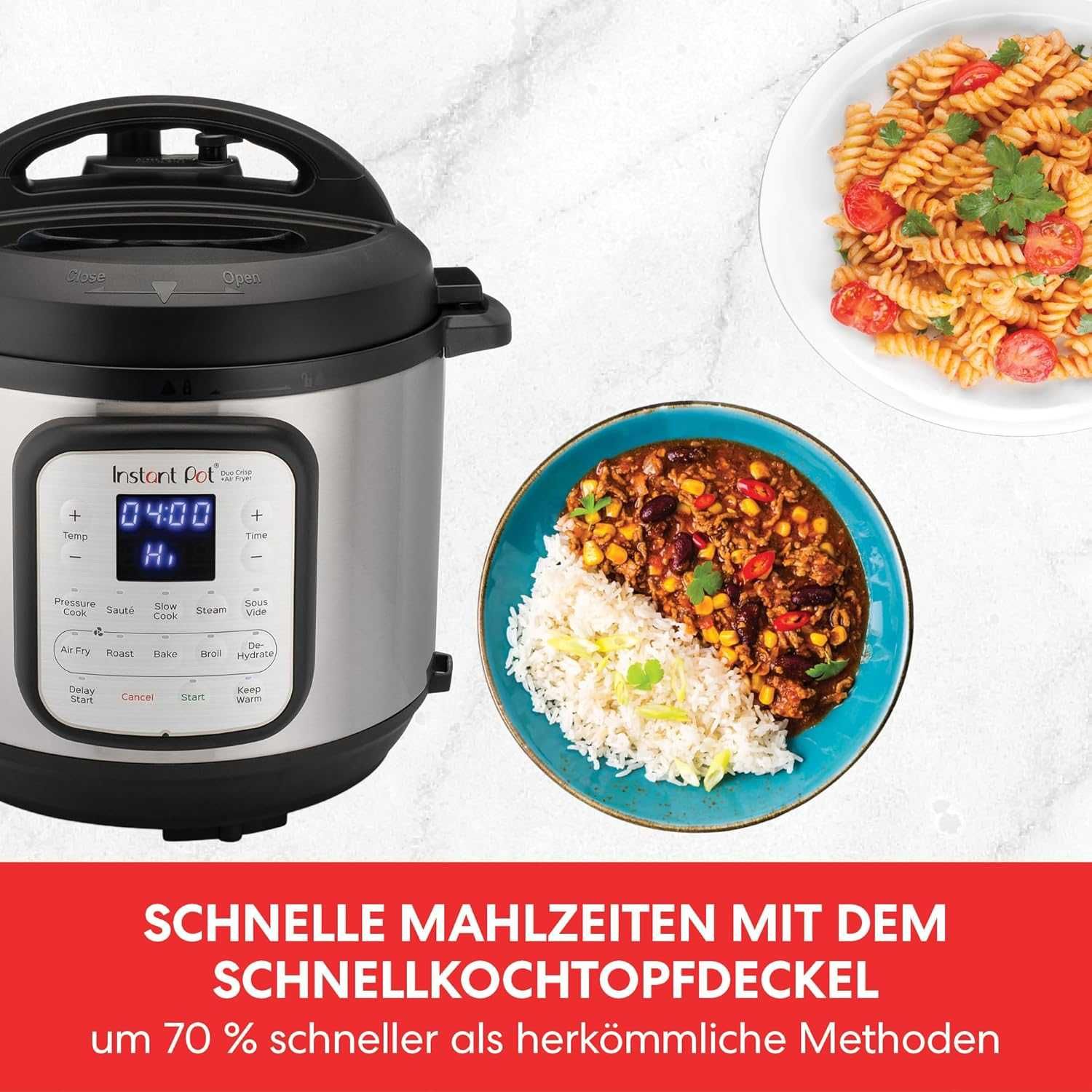 Мултикукър и фритюрник с горещ въздух Instant Pot Duo Crisp 11в1, 5.7L