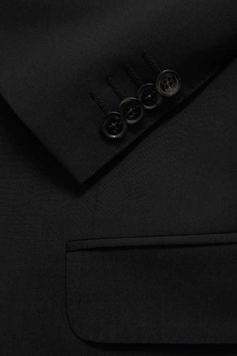 Sacou blazer de lux 54 XXL slim Oscar Jacobson lana luxury negru