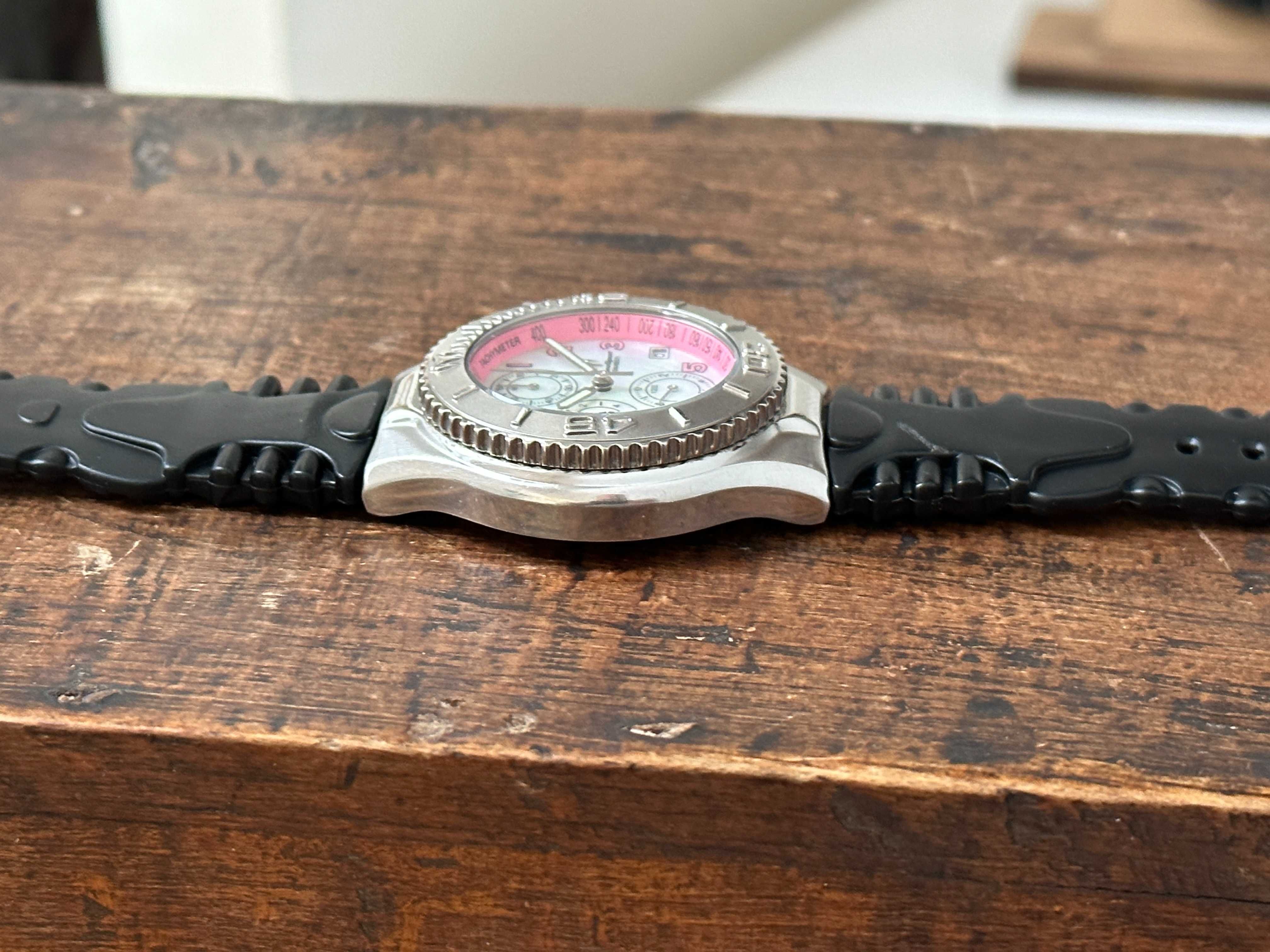 Tehnomarine technosport chronograph dama roz mother pearl sidefat ceas