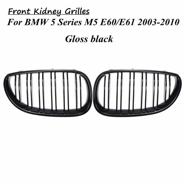 Negru Lucios Grile Nari Duble M Bmw E60 E61 2003-2010 Piano Black M5