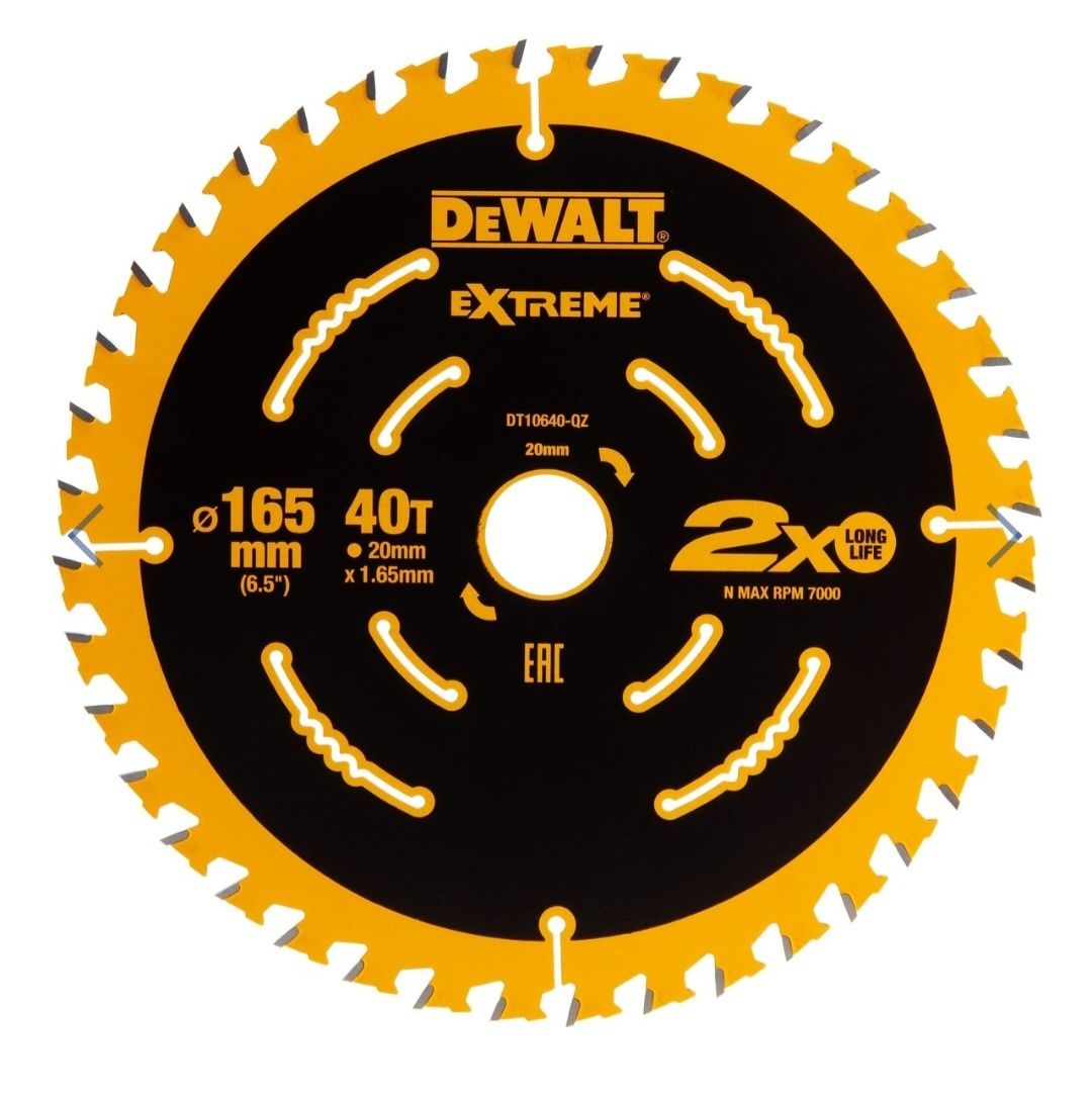 Диск за циркуляр ф 165мм ×20мм×40Т Dewalt DT10640