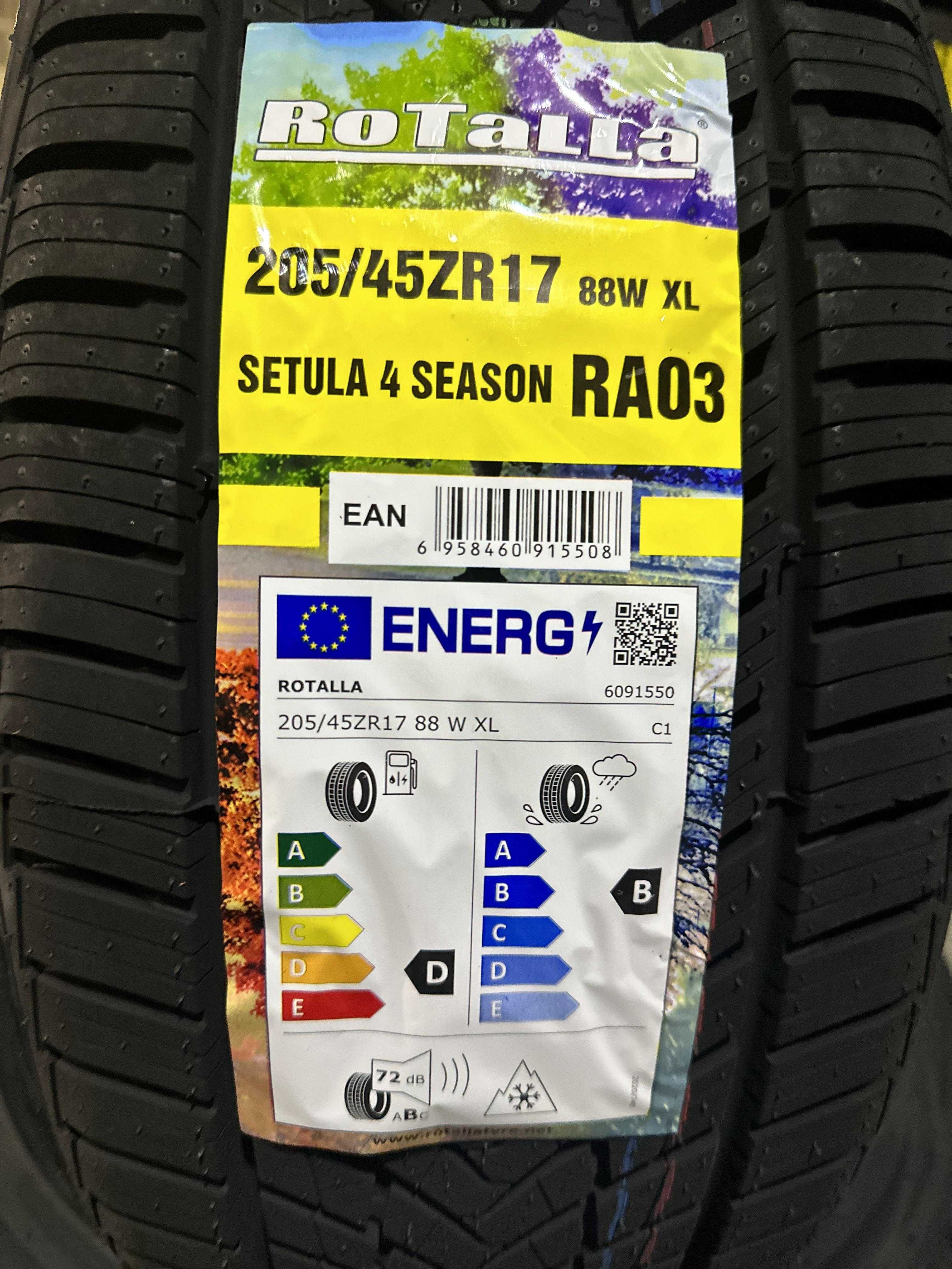 Нови всесезонни ROTALLA SETULA 4 SEASON RA03 205/45R17 88W XL НОВ DOT