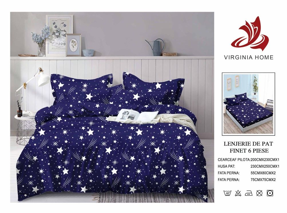 Lenjerie de pat FINET 6 piese – Calitate premium