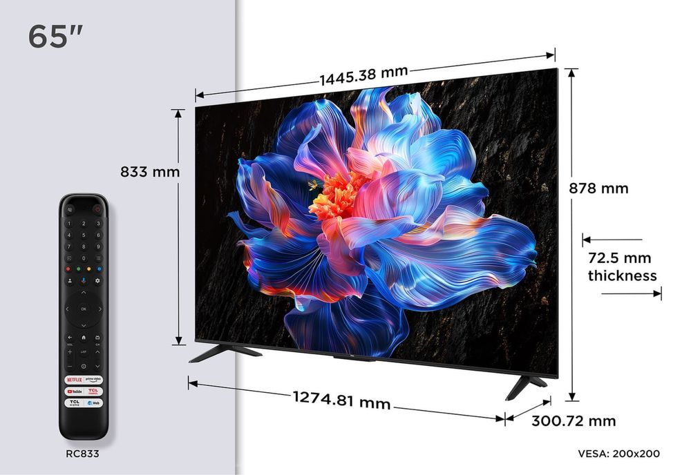 Телевизор TCL 65V6C 4K HDR 2025 новый модель Доставка Бесплатно