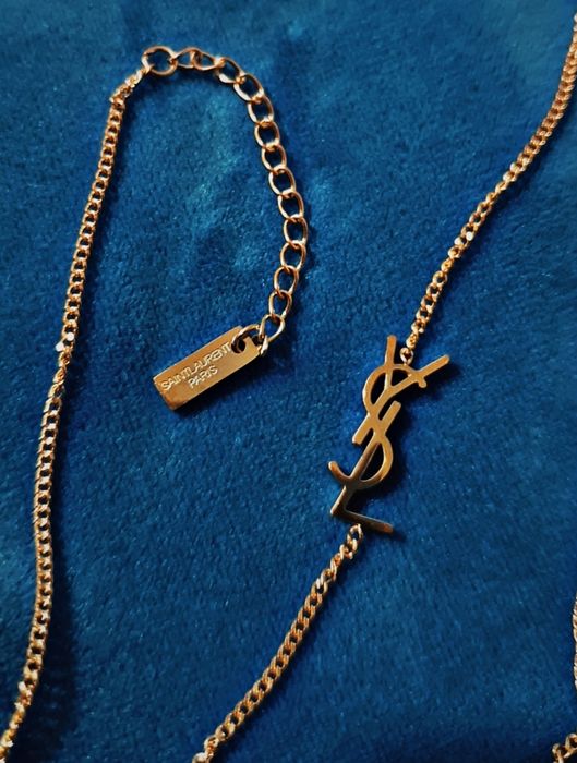 Lant Yves Saint Laurent placat cu aur 14k ysl