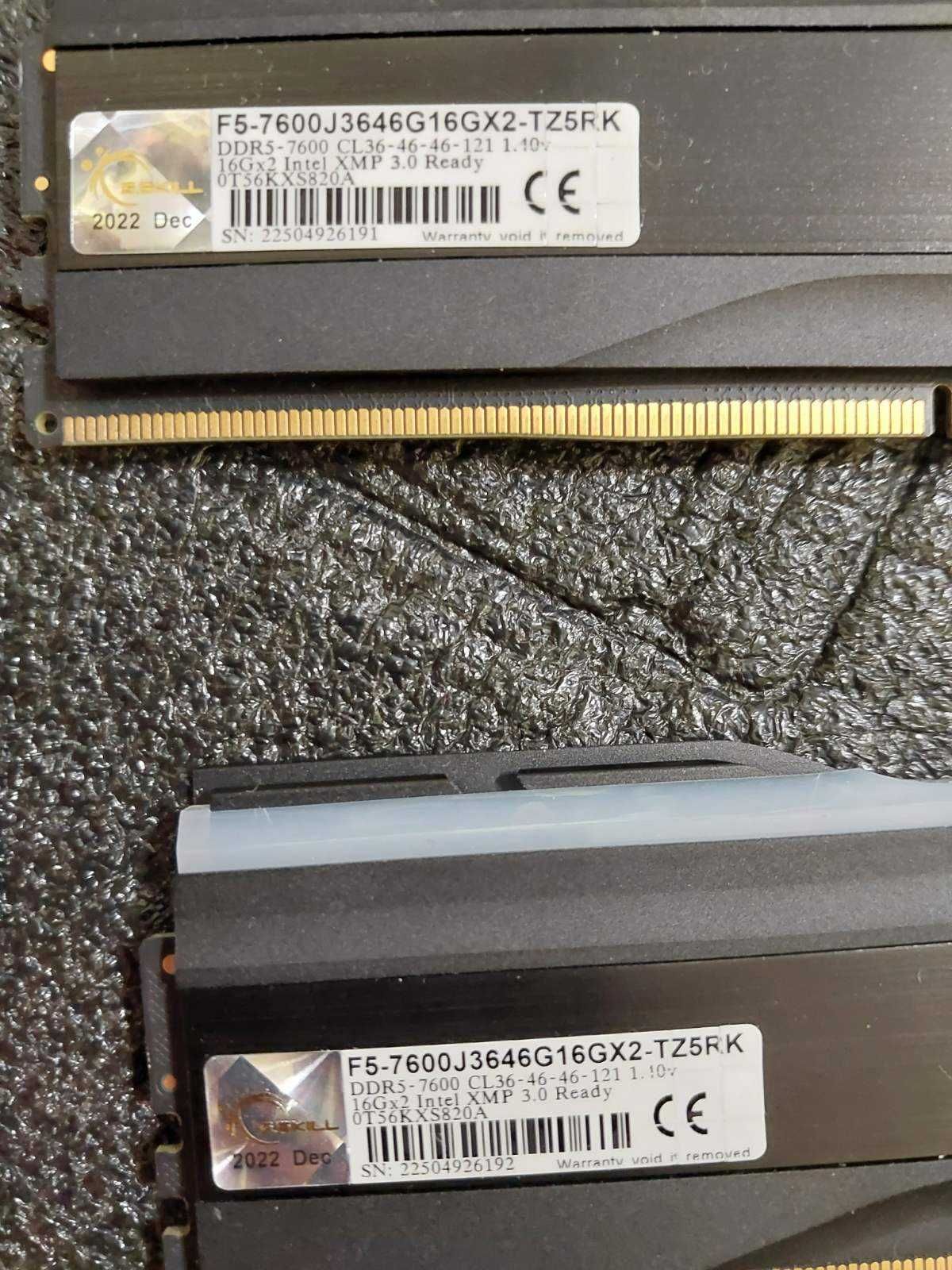 32GB 7600MHz, CL36 DDR5 Teamgroup T-Force RGB