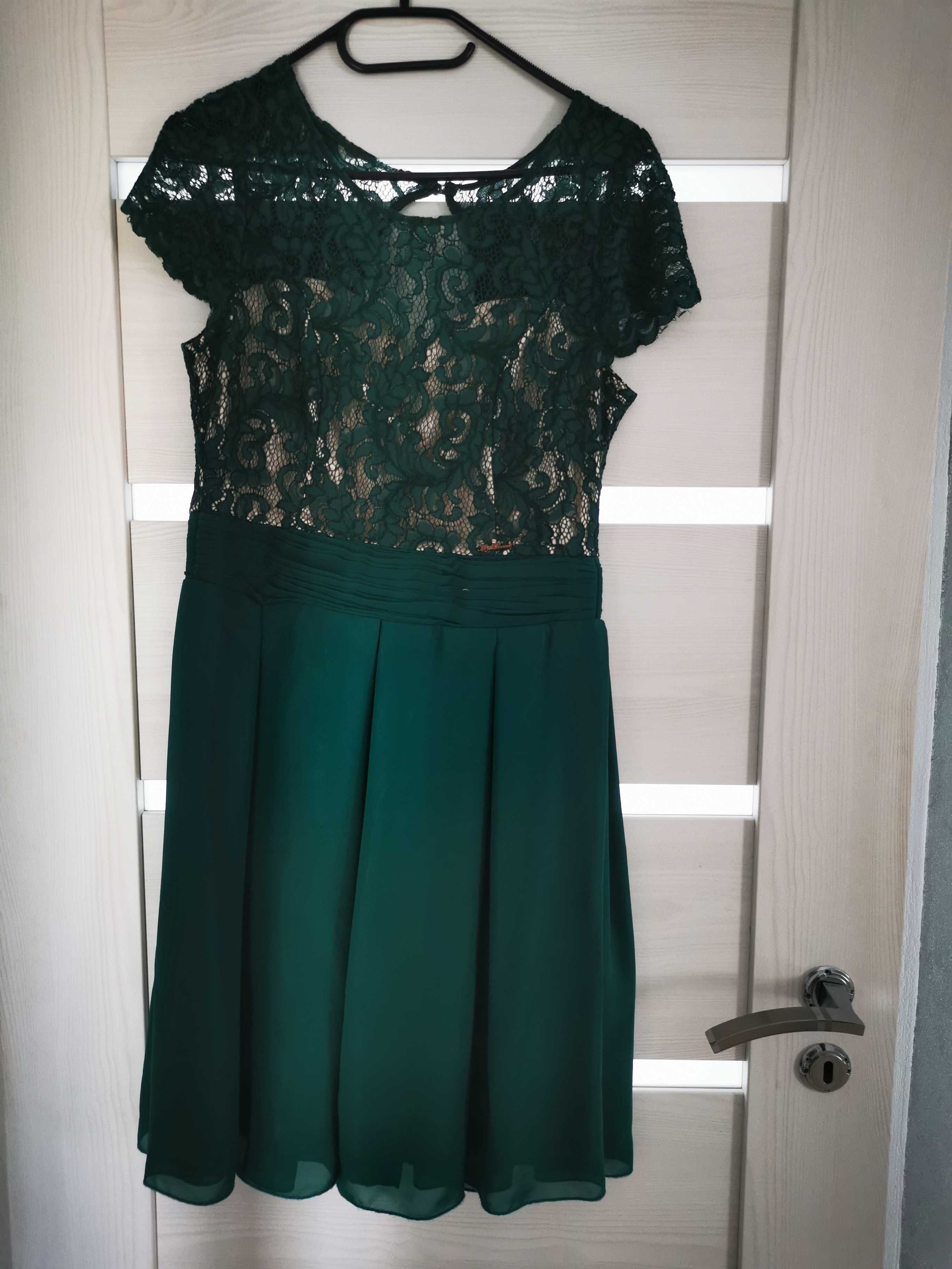 Rochie verde din voal