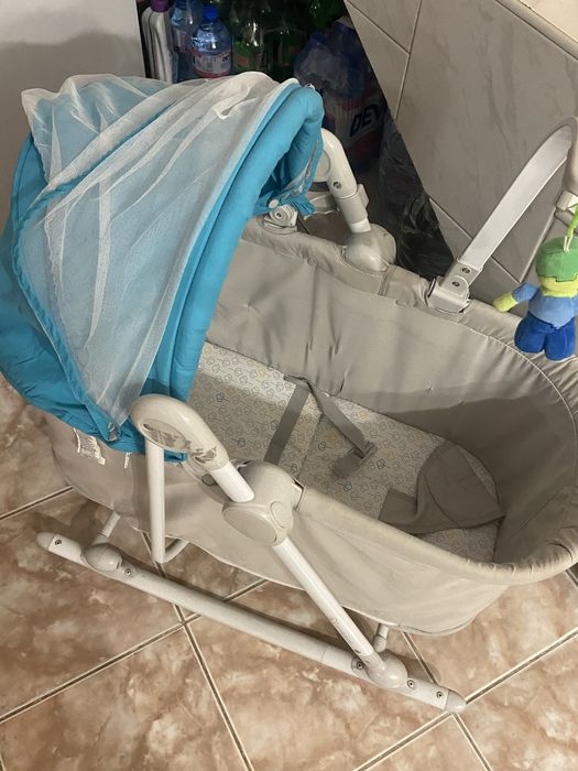 Шезлонг люлка Kinderkraft 5 в 1 синя