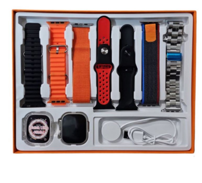 Смарт часовник S100 ultra 7in1,strap HD SMW4 FS-11574