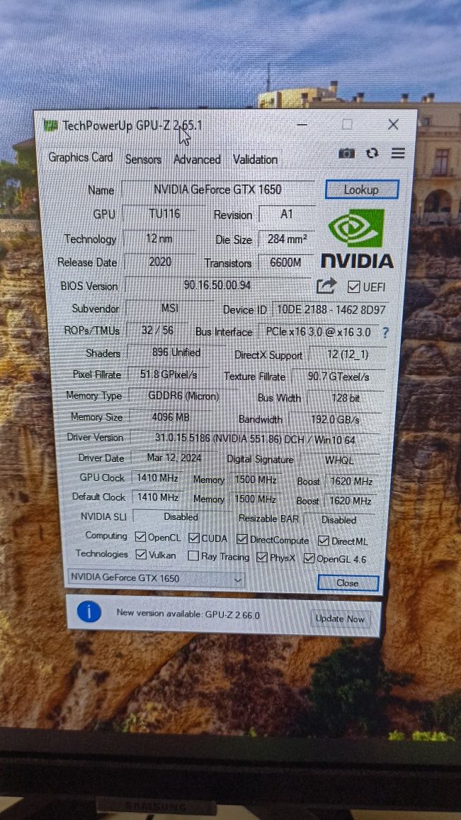 MSI GTX 1650 GDDR6 Ventus OC