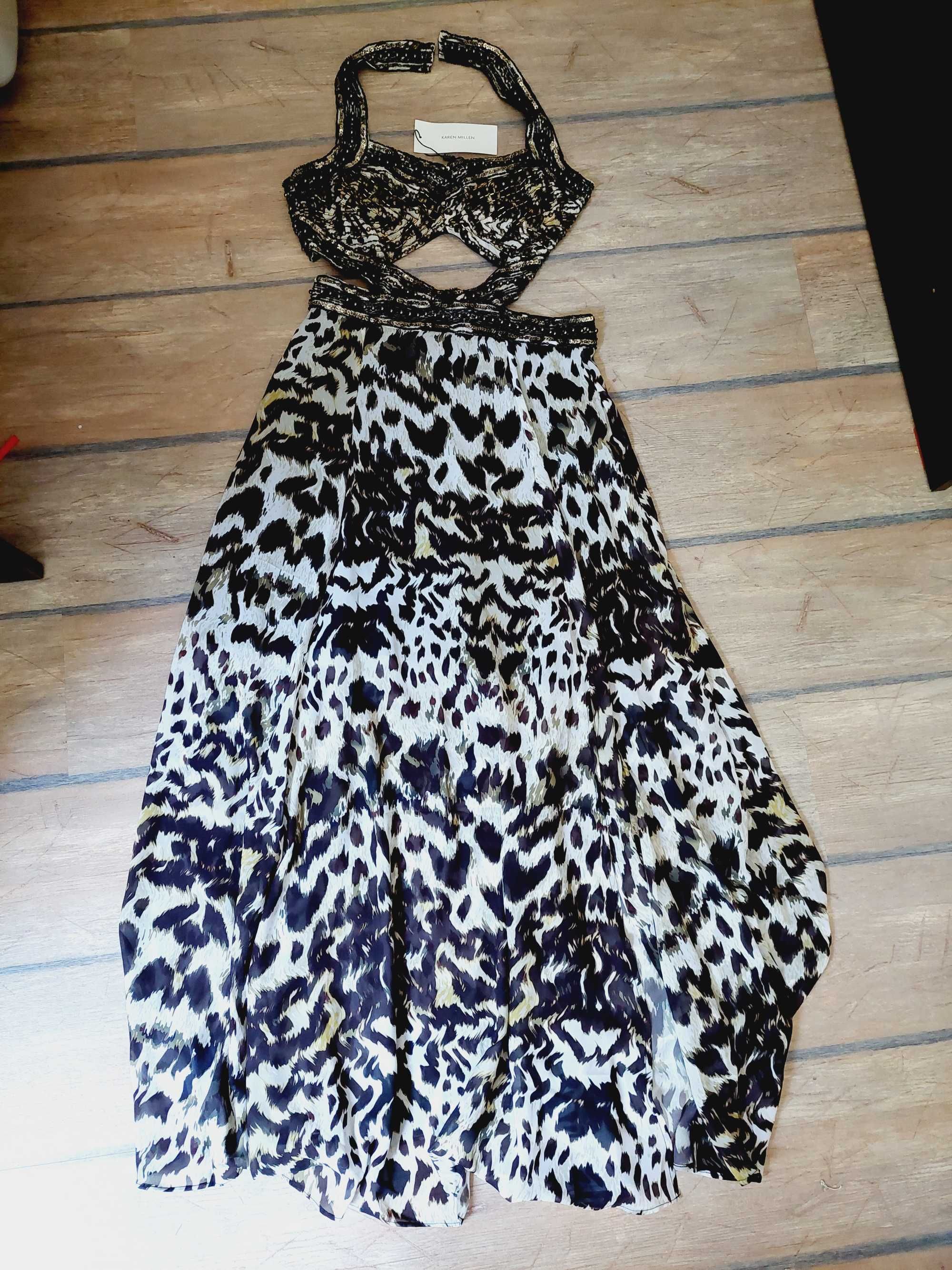Karen Millen рокля с леопардов принт и мъниста