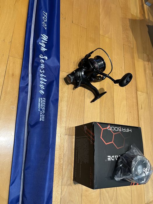 Set 1 Lanseta Saimino Sensitive Feeder 3.90 + 1 Mulineta HFR 5000