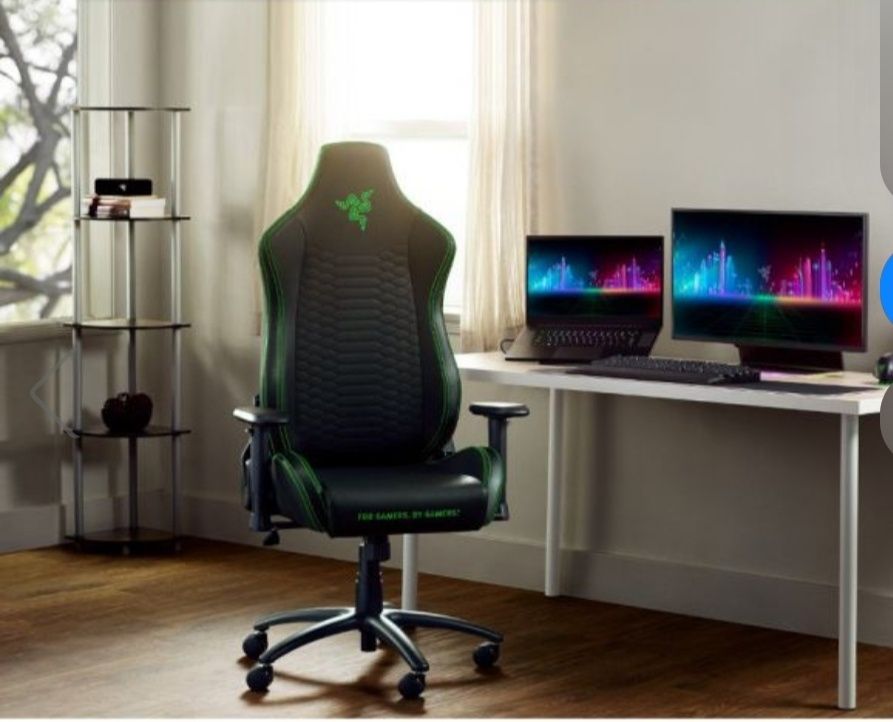 Scaun gaming Razer Iskur X, Marime XL, Negru/Verde