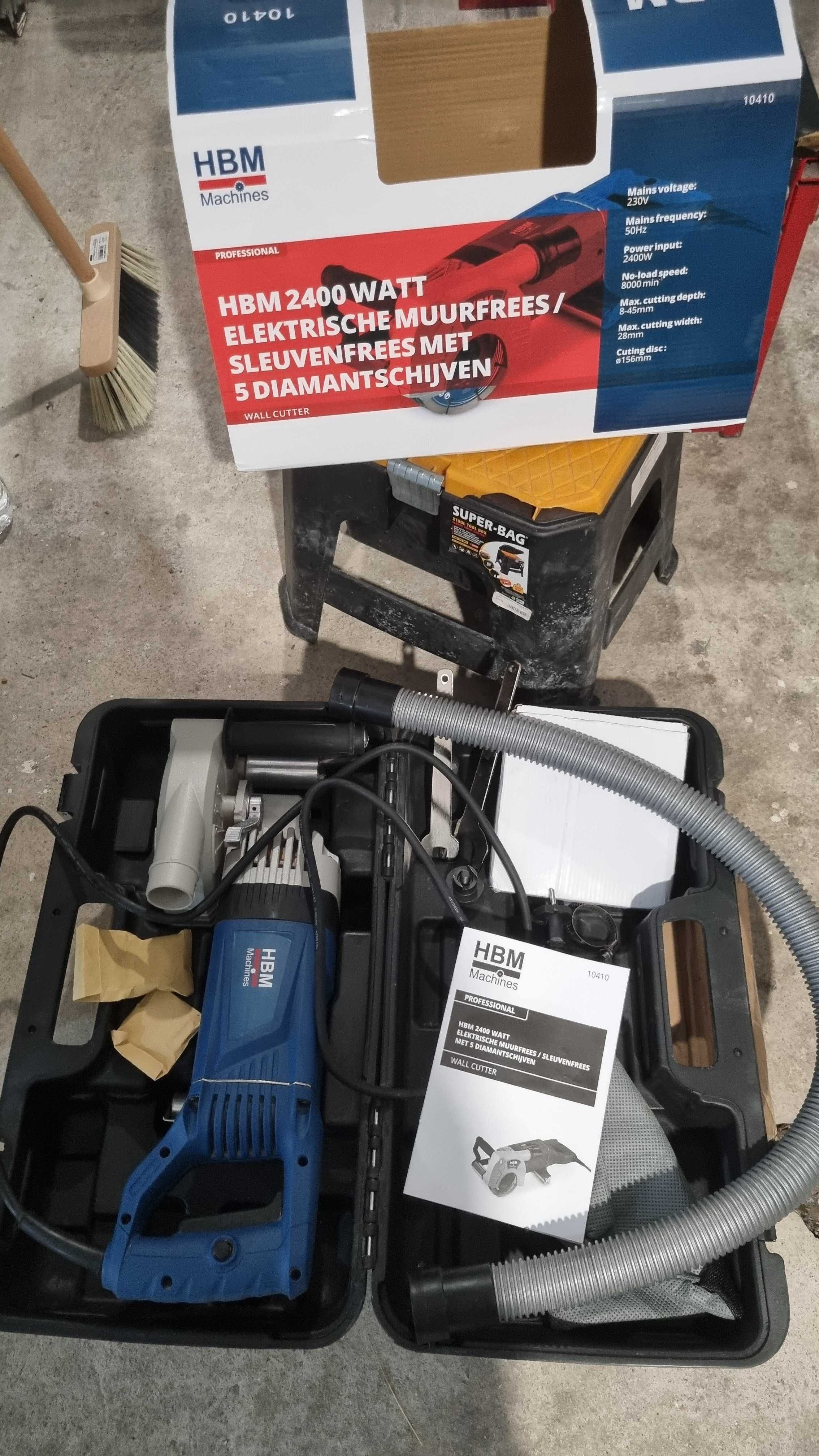 Фреза за канали с 5 диамантени диска 2400 W ф156 мм  HBM 10410