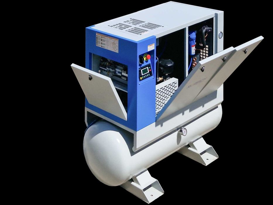 Compresor cu surub profesional cu uscator si butelie - 7 hp / 5.5 kW