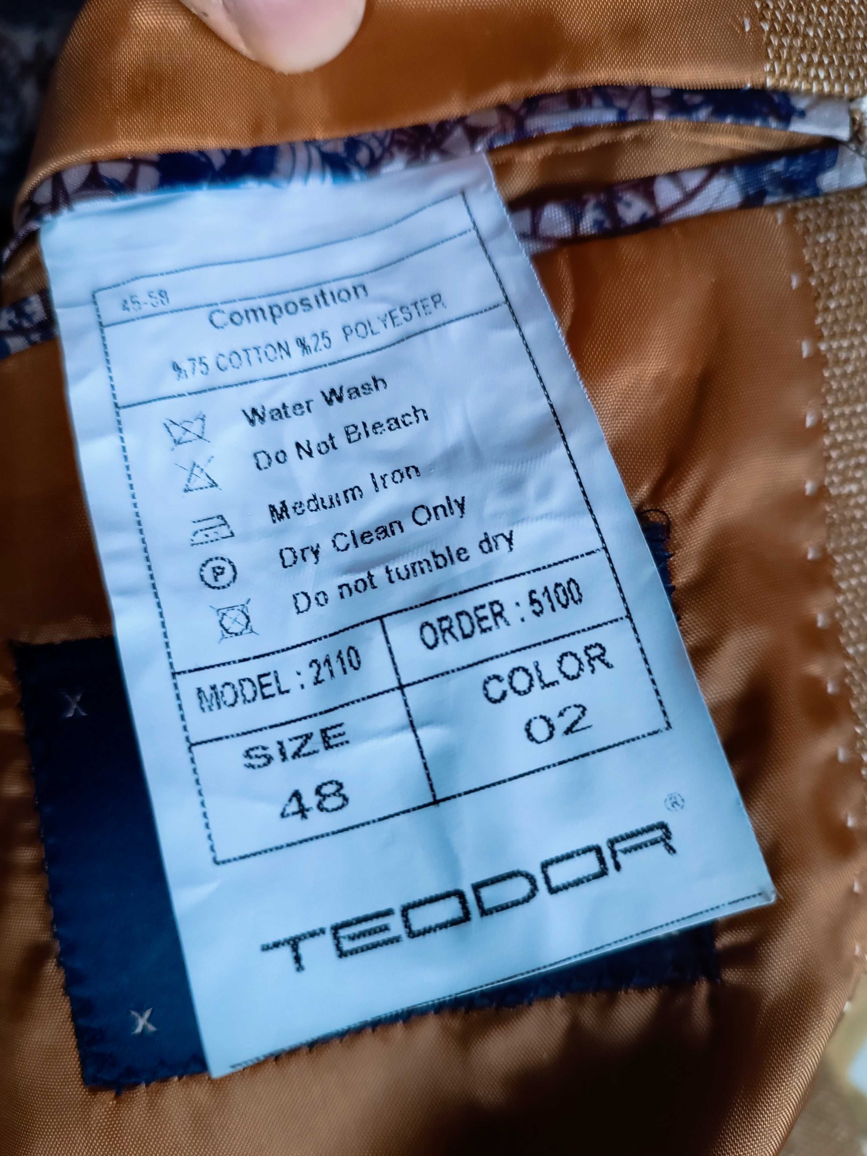 Ново сако на Teodor с цвят горчица и меланж ефект