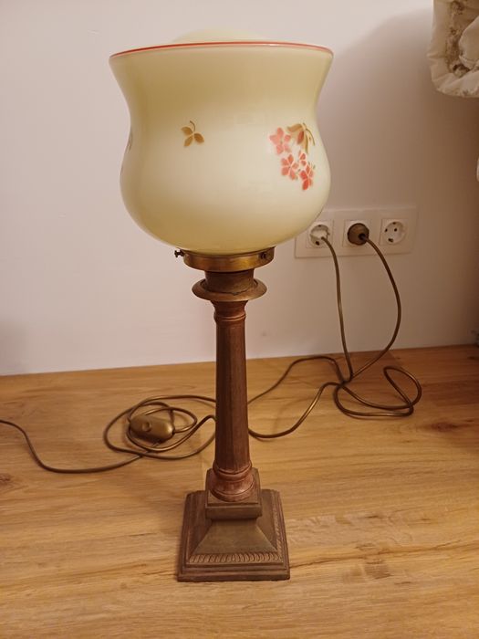 Accesoriu decor lumina alama opalina Franța 1930 Art Deco