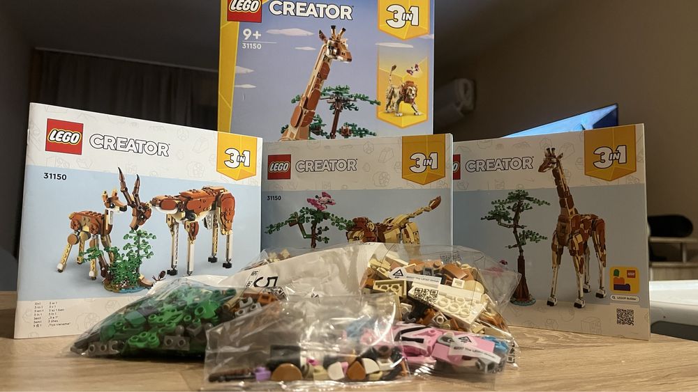LEGO CREATOR 3в1 Диви животни от сафари 31150