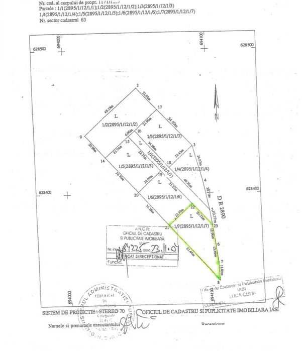 Valea Adanca, 827mp intravilan, toate utilitatile, P+2E+M, Pers fizica