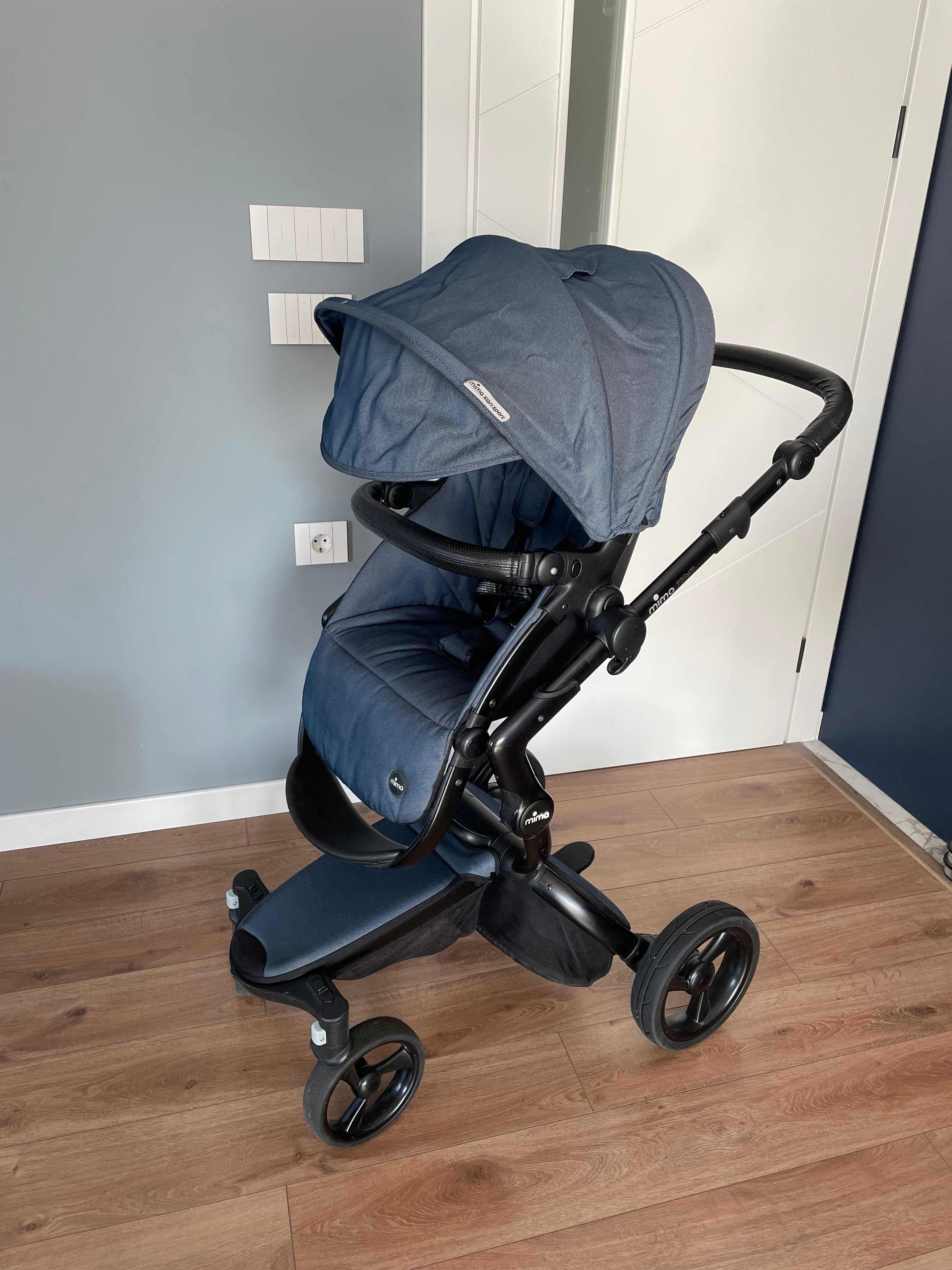 Mima Xari Sport Denim Black 2в1 - Бебешка Количка
