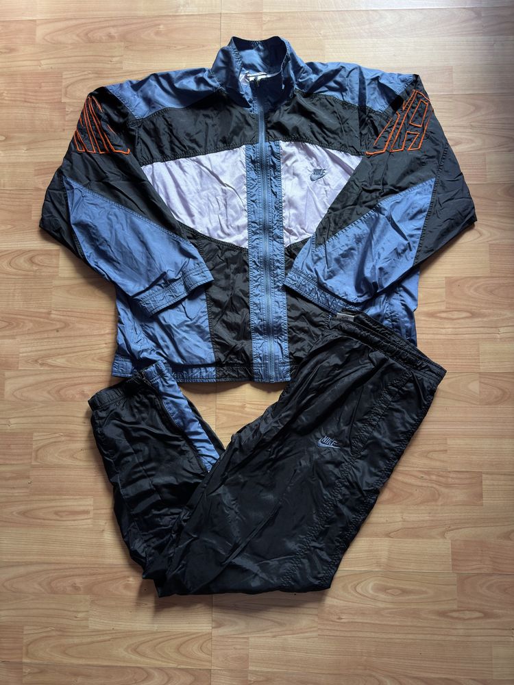 Trening Track Suit compleu Nike Vintage poliester fâș oversize