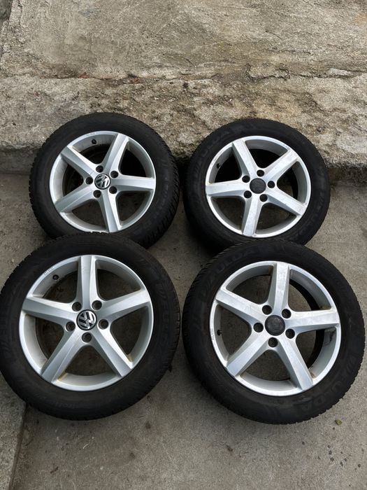 Jante anvelope iarna 205/55/16 5x112golf touran passat caddy sharan vw