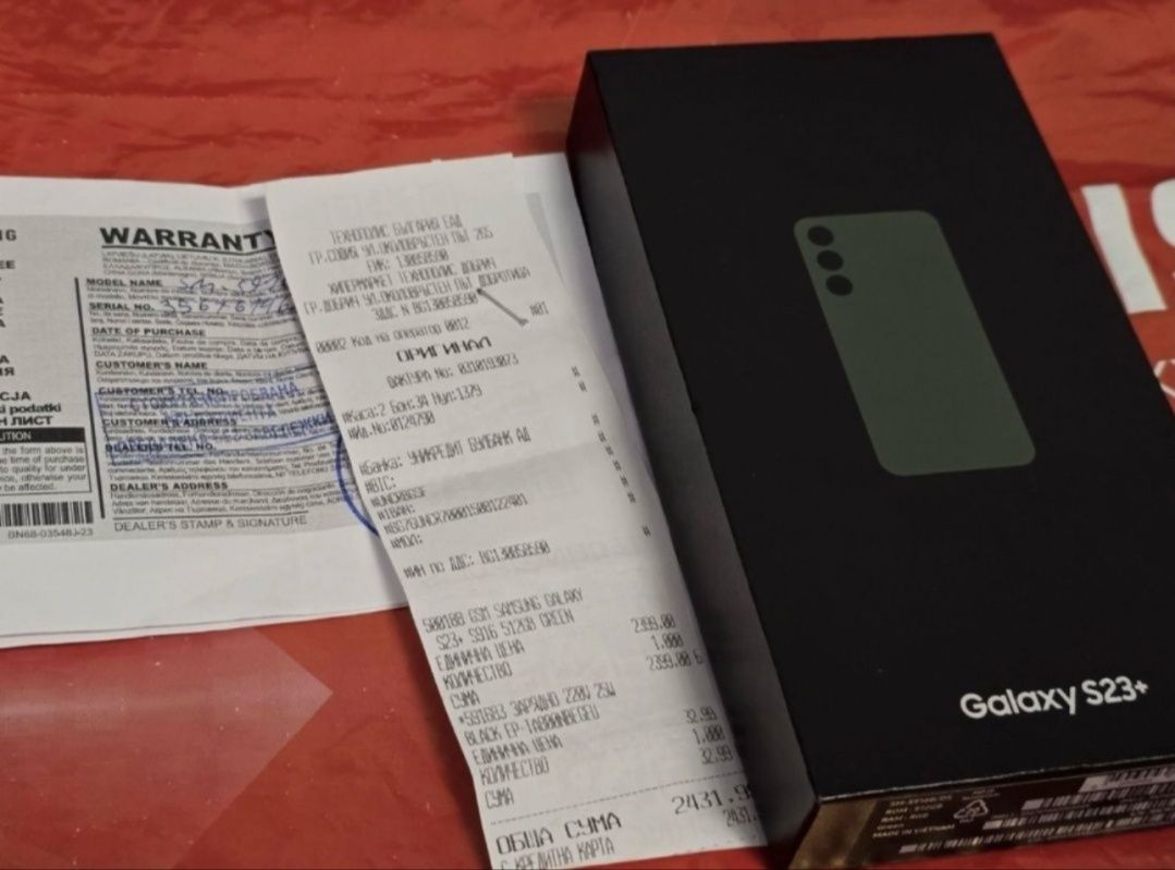 512GB Samsung S23 Plus + Технополис Гаранция 2025г. Green / Зелен