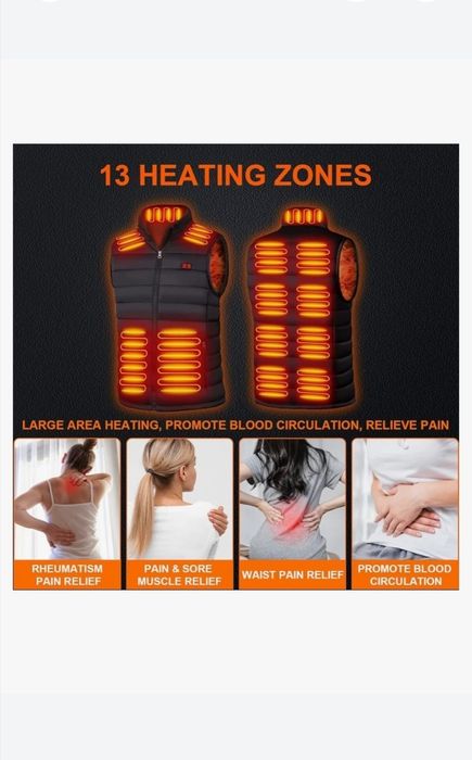 Vesta incalzita +power bank 10000- 15000mAH (S,M,L)