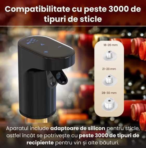 Decantor inteligent de vin, Premium, Aerator integrat automat