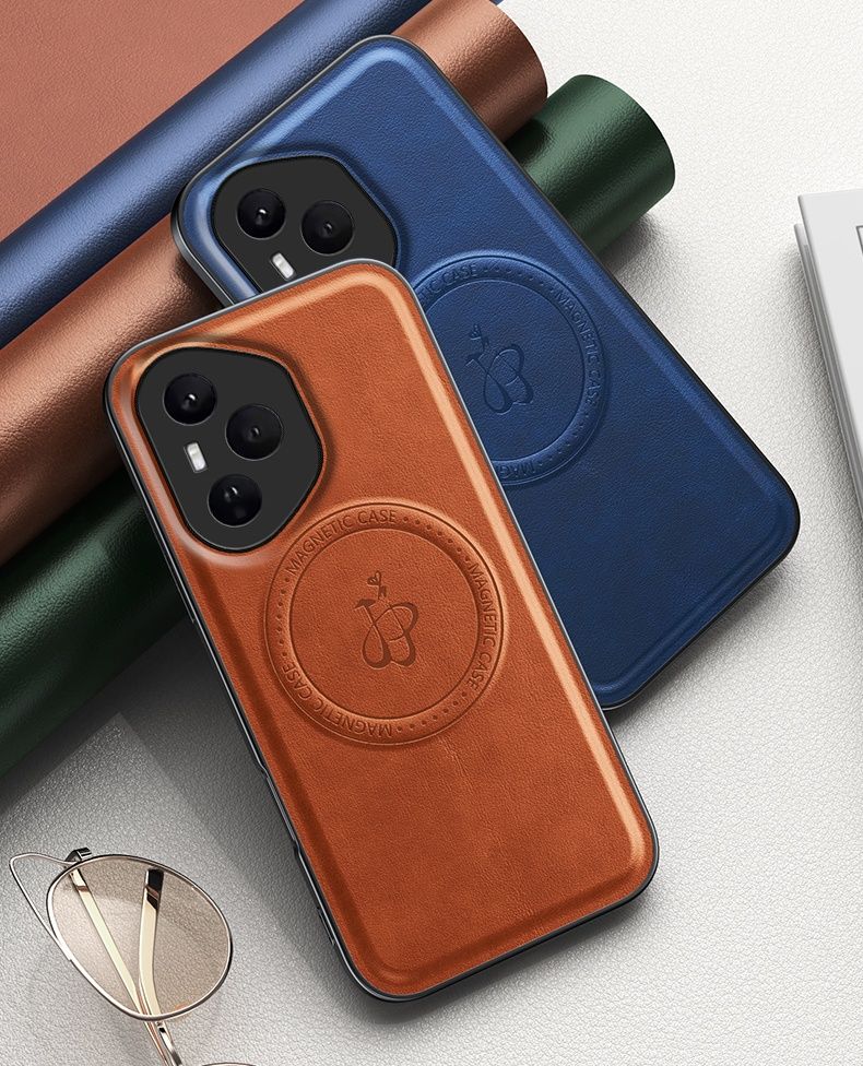 Honor 400 400 Pro / LEATHER MAGSAFE Кожен кейс гръб със стойка