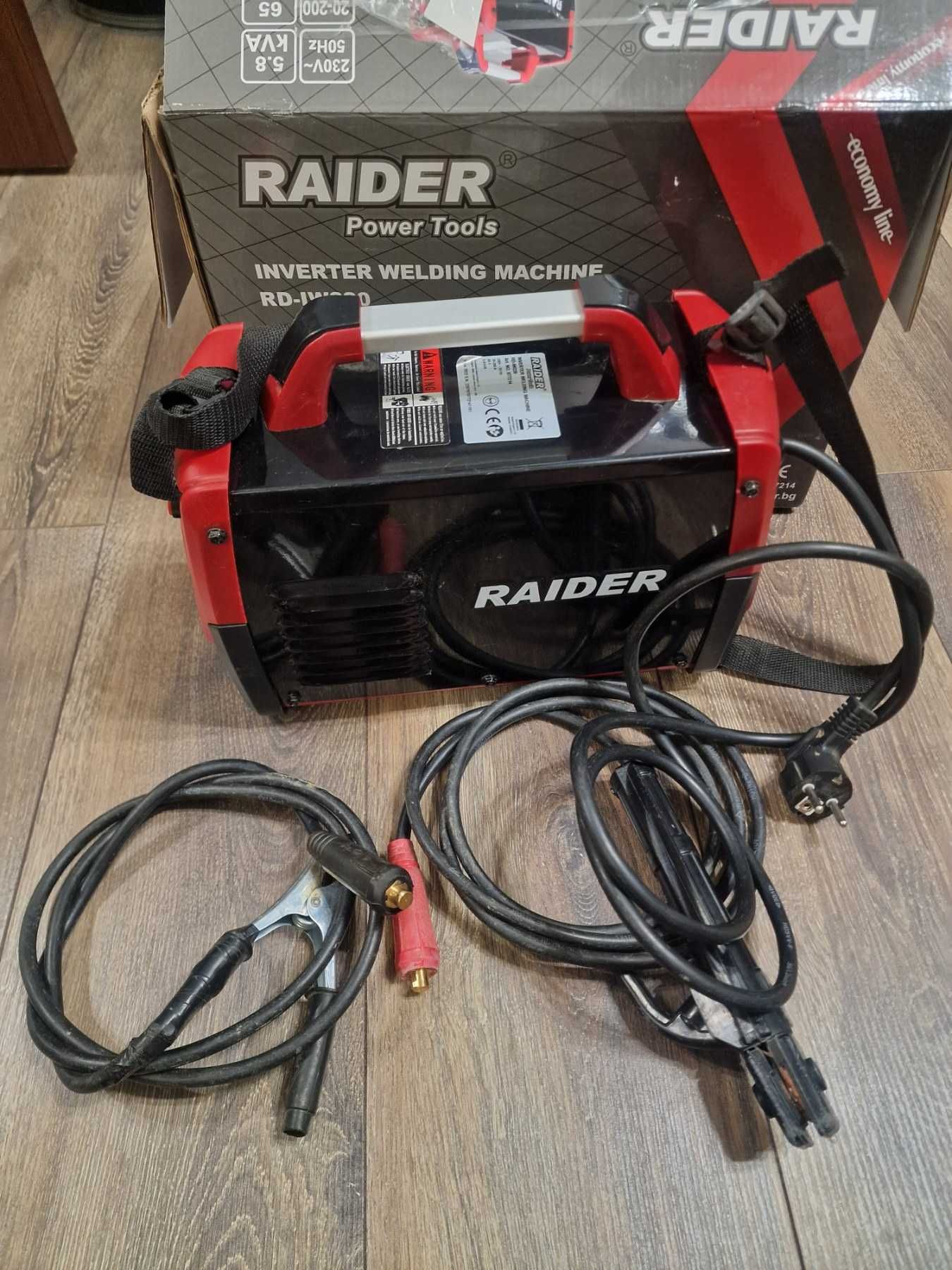 Инверторен електрожен Raider RD-IW220, 200 A, 1.5 - 4 мм