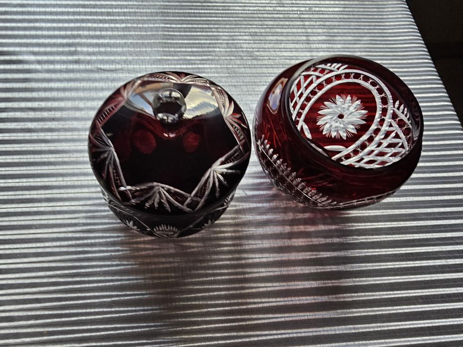 Кристална бонбониера и купичка