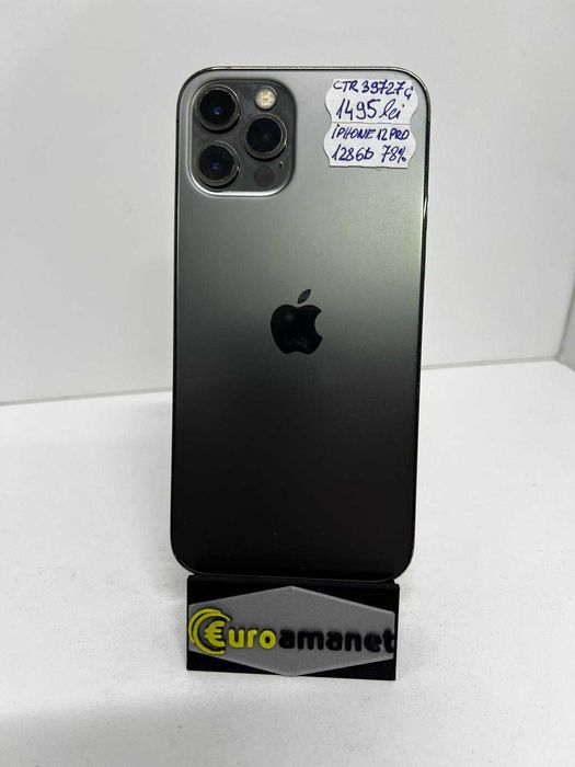 Telefon mobil Apple iPhone 12 Pro, 128GB, 5G, Baterie 78% -I-
